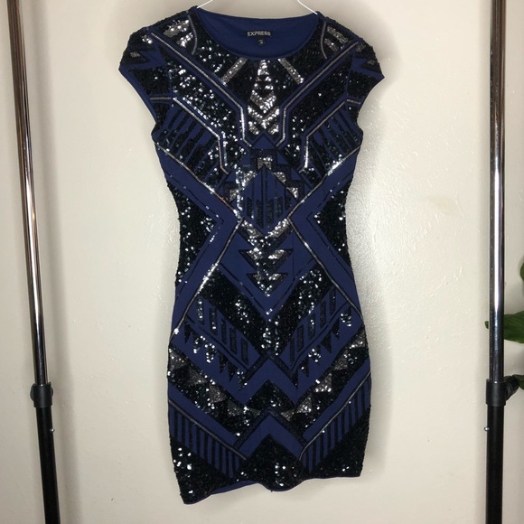 express sequin mini dress